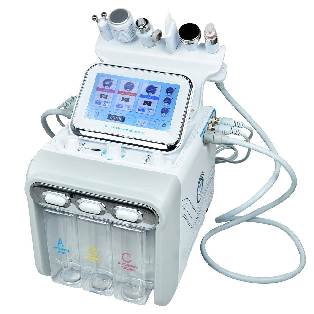 6 in 1 Hydro Microdermabrasion Aqua Peeling H2O2 Facial Machine Hydra Water  Dermabrasion Peel Oxygen Jet Beauty Equipment