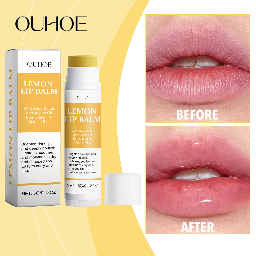 Ouhoe Dark Lip Lightening Balm Korean Melanin Reducing Lip Mask Exfoliating and Moisturizing Gloss Oil for Smooth Care Products